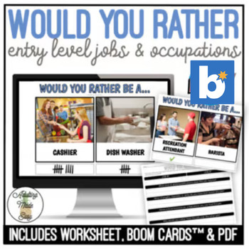Preview of Would You Rather - Entry Level Jobs & Occupations Activity