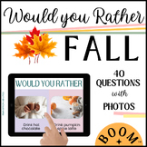 Would You Rather | FALL BOOM CARDS | This or That Fun Activity