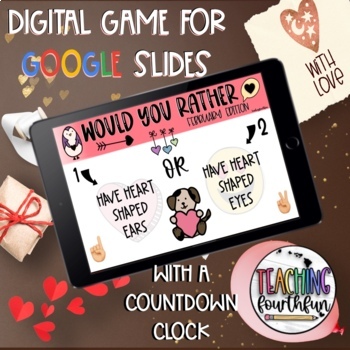 Preview of Would You Rather - February/Valentine's Day - Digital Game for Zoom/Google