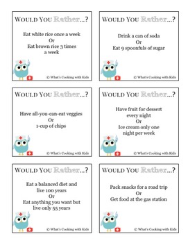 Silly Would You Rather Food Questions for Kids