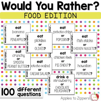 Preview of Would You Rather? Food Edition Activity