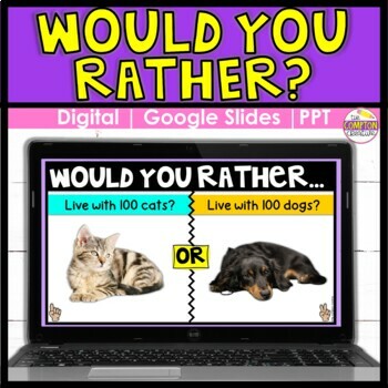 Preview of Would You Rather Questions - End of the Year Fun Activities Digital Slides & PPT