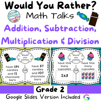 Preview of Would You Rather Gr.2 Operations -Addition Subtraction Multiplication & Division