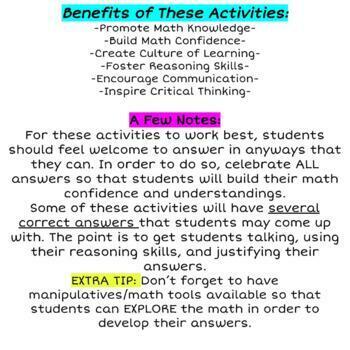 Would You Rather - Grade 2 - Number Sense & Place Value MATH Talks