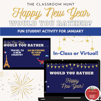 Preview of Would You Rather Happy New Year Activity - First Week of January Winter Game