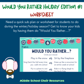 Preview of Would You Rather - Holiday Edition #1