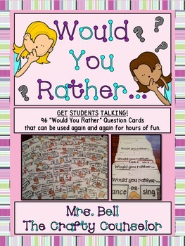 Preview of Would You Rather Icebreaker, Get to Know Me, or Brain Break Printable Activity
