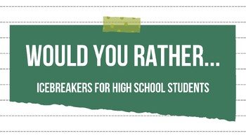 Preview of Would You Rather Icebreaker Prompts