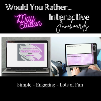 Preview of Would You Rather Interactive Jamboard and Slides- May Edition