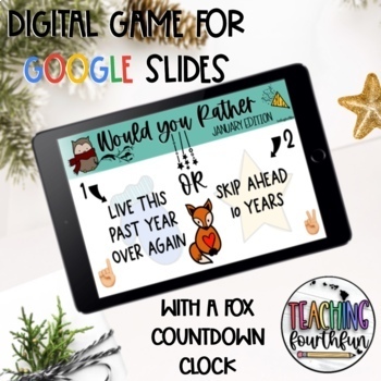 Preview of Would You Rather - January/New Year - Digital Game for Google Slides/Meet/Zoom