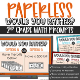 Would You Rather Math Prompts 2nd Grade | Number Talks Num