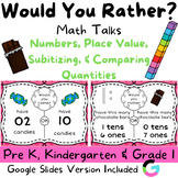 Would You Rather Math Talks & Math Centers. Subitizing, Nu