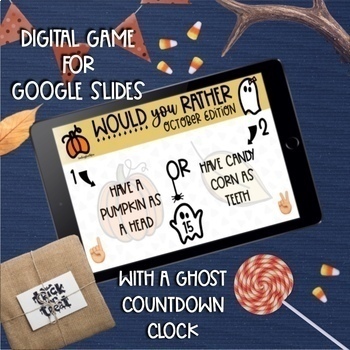 Preview of Would You Rather - October/Halloween Digital Game - Google Slides/Zoom/Meet