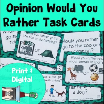 Outer Space Themed - English Would You Rather? Task Cards Bundle