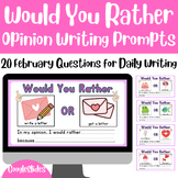 Would You Rather Opinion Writing Prompts with Sentence Sta