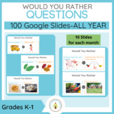 BUNDLE: Would You Rather Questions | 100 Year Long Google 