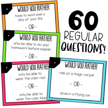 60 free printable would you rather questions - ESL Vault
