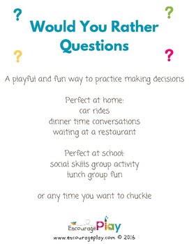 Would You Rather Questions For Kids - Centervention®