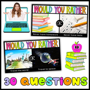 Would You Rather Questions - Back to School Icebreaker Game | TPT