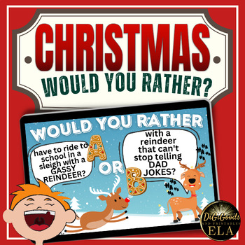 Preview of Would You Rather Questions  Christmas Winter This OR That Before Winter Break