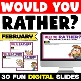 Valentines Would You Rather February Digital Would You Rat