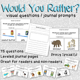 Would You Rather? Questions + Journal Prompts with digital option