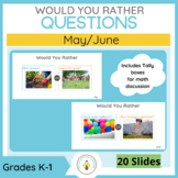 Would You Rather Questions: MAY/JUNE  Discussion Slides Ki