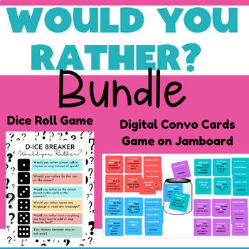 Preview of Would You Rather Questions | Print & Digital combo | Community building games