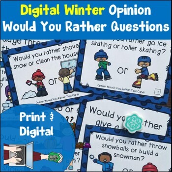 Preview of Would You Rather Questions Winter