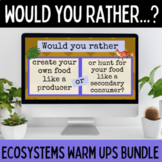 Would You Rather Questions and Daily Slide Agenda Bundle f