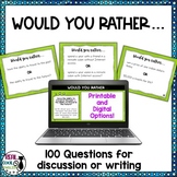 Would You Rather Questions for Discussion or Writing Promp