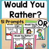 Would You Rather This or That Opinion Writing Prompts - Pa