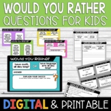 Would You Rather Questions in Multiple Formats | Print + Digital