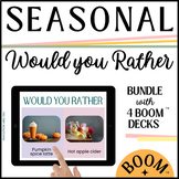 Would You Rather SEASONAL Life Skills | Boom Cards BUNDLE