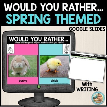 Preview of Would You Rather SPRING THEMED | Google Slides | Writing 