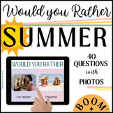 Would You Rather | SUMMER BOOM CARDS | This or That Fun Activity