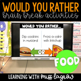 Would You Rather Slides Brain Break Activity - Food Frenzy