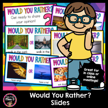 Preview of Would You Rather? Slides | Opinion Writing