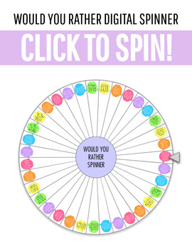 Would You Rather Spinner (Google Slides) - Digital/Virtual Icebreaker