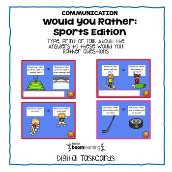 Preview of OCCUPATIONAL THERAPY Would You Rather The SPORTS Boom Deck