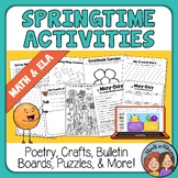 Spring and Easter Math ELA Enrichment Activities Pack Work