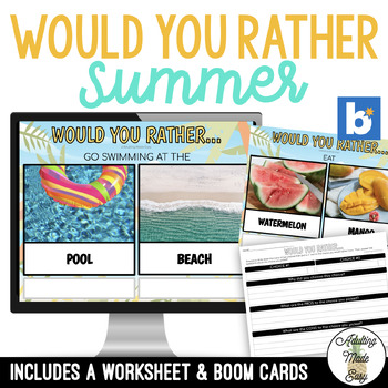 Preview of Would You Rather - Summer Activity