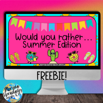 Preview of Would You Rather: Summer Edition- FREEBIE