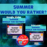 Summer Themed Would You Rather? Task Cards Bundle