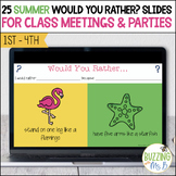 Would You Rather Summer themed slides for morning meetings