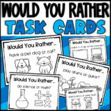 Would You Rather Task Cards: Fun Partner Activity: Morning