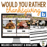 Would You Rather - Thanksgiving Activity