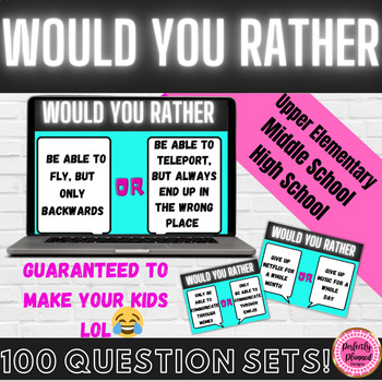 Preview of Would You Rather | This or That | After Testing | Fun Icebreaker Game Activity