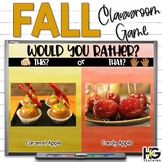 Fall Would You Rather Questions | Thanksgiving Games