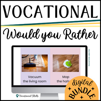 Preview of Would You Rather VOCATIONAL EXPLORATION | Digital SPED Game BUNDLE